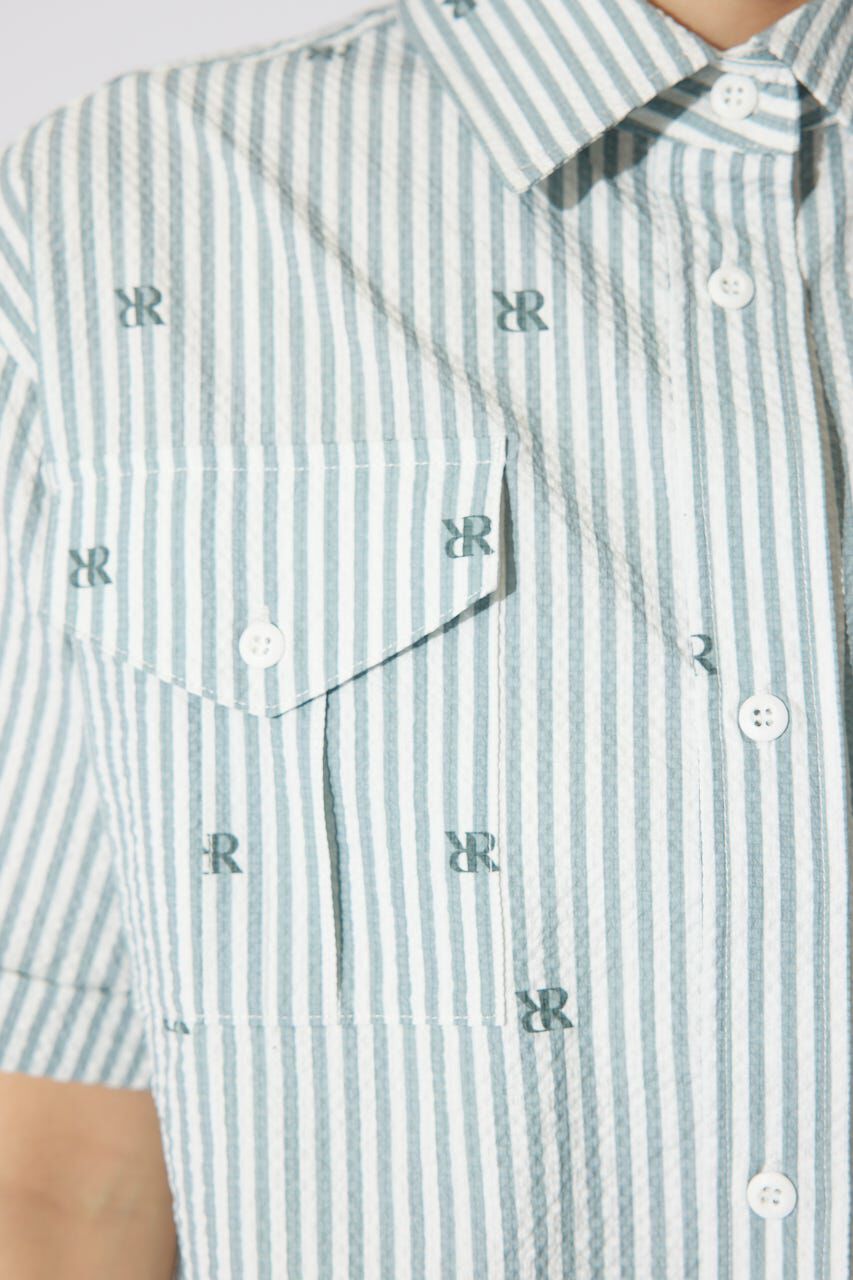 rienda「オリジナルロゴオープンカラーシャツ」|シャツ・ブラウス|