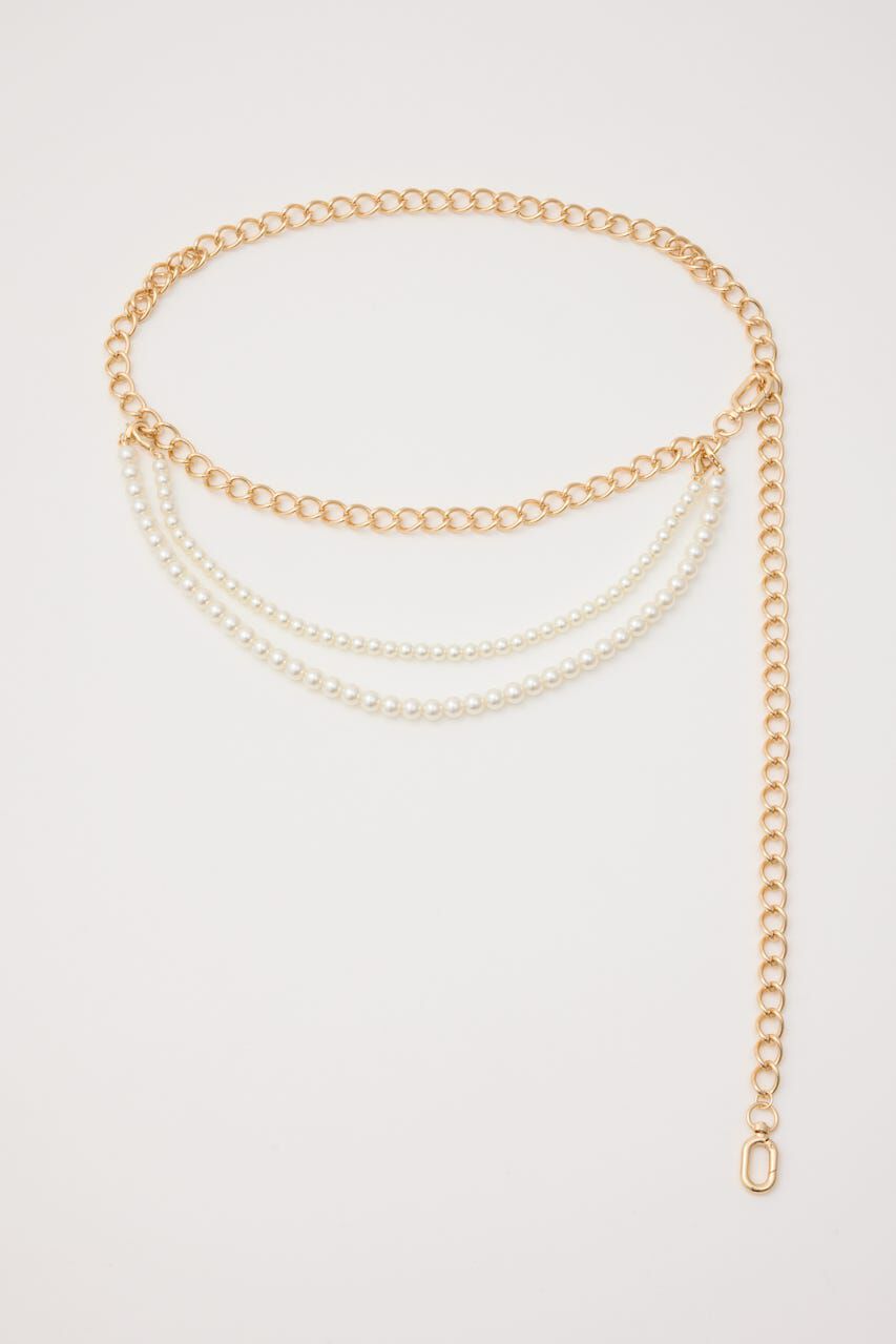 rienda「フェイクパールセットチェーンベルト」|ベルト|