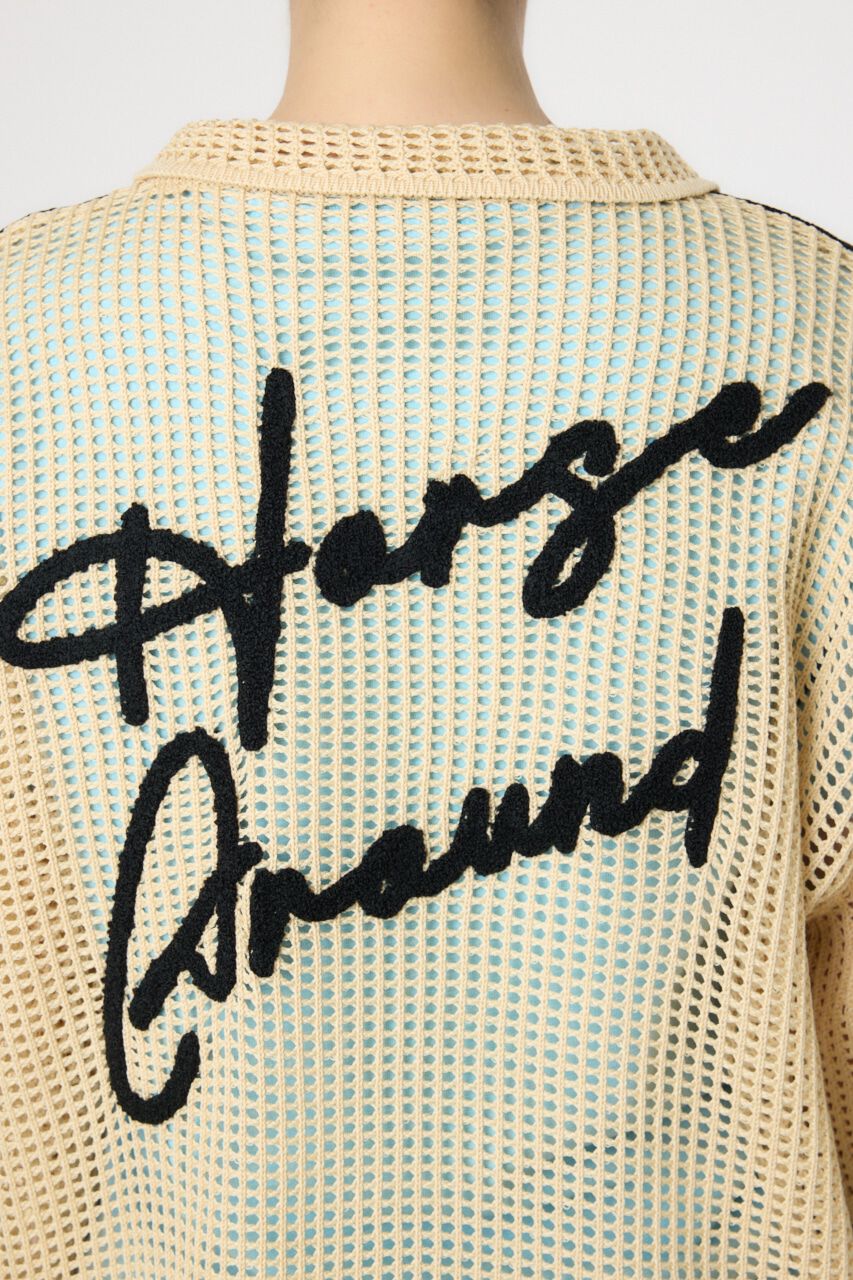 RODEO CROWNS「透かし編ラインカーディガン」|カーディガン|