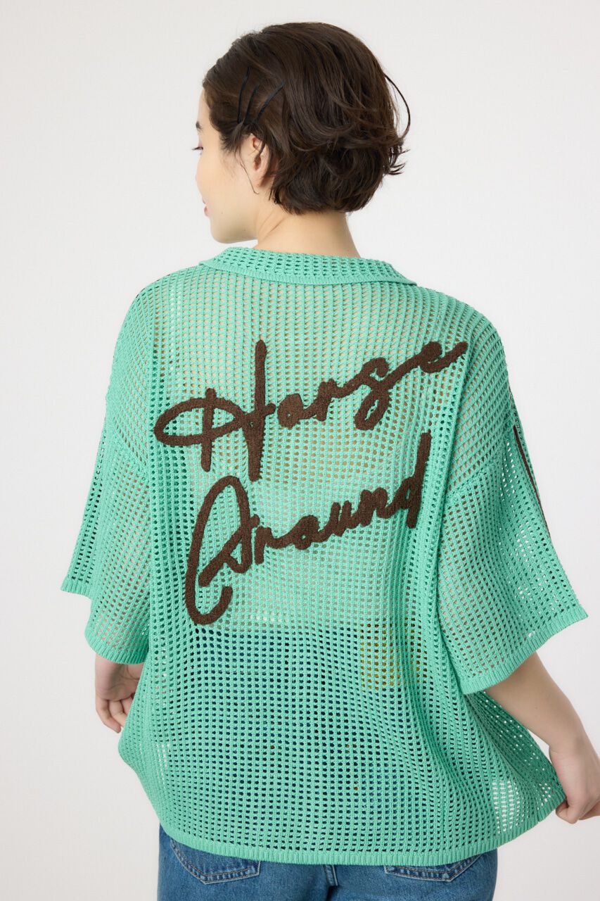 RODEO CROWNS「透かし編ラインカーディガン」|カーディガン|