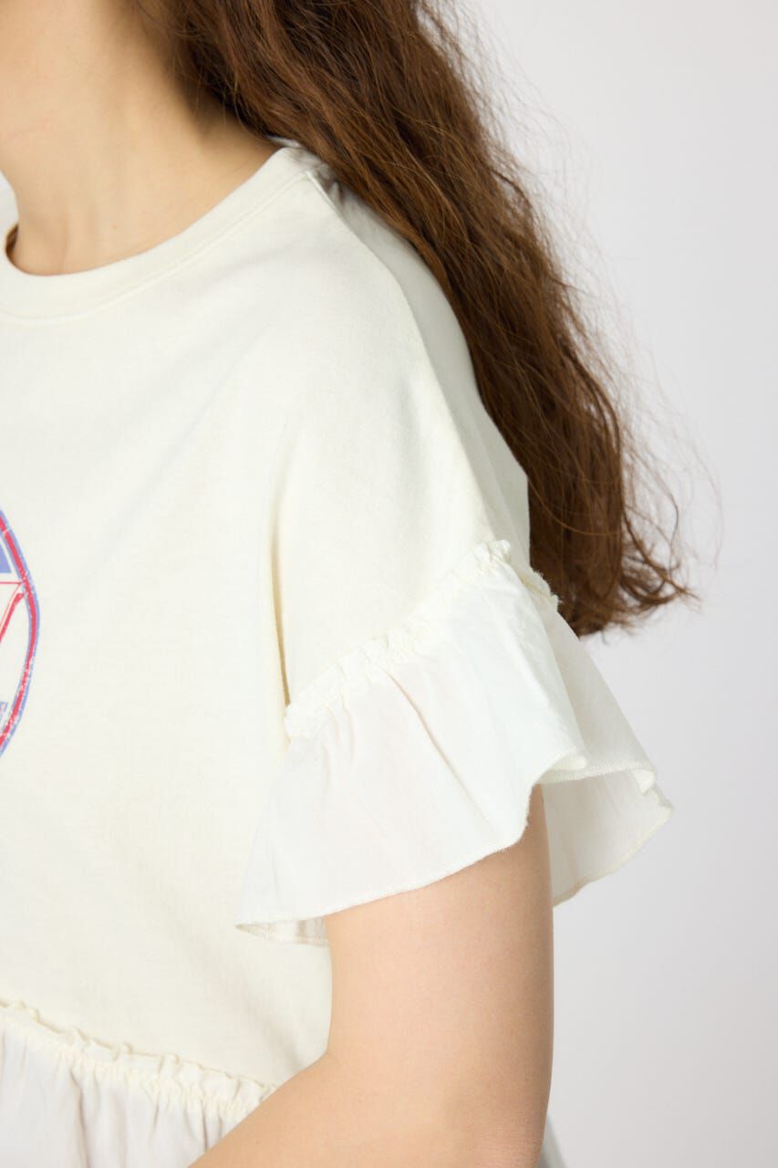 RODEO CROWNS「オーバルプリントドッキングフリルチュニック」|タンクトップ|