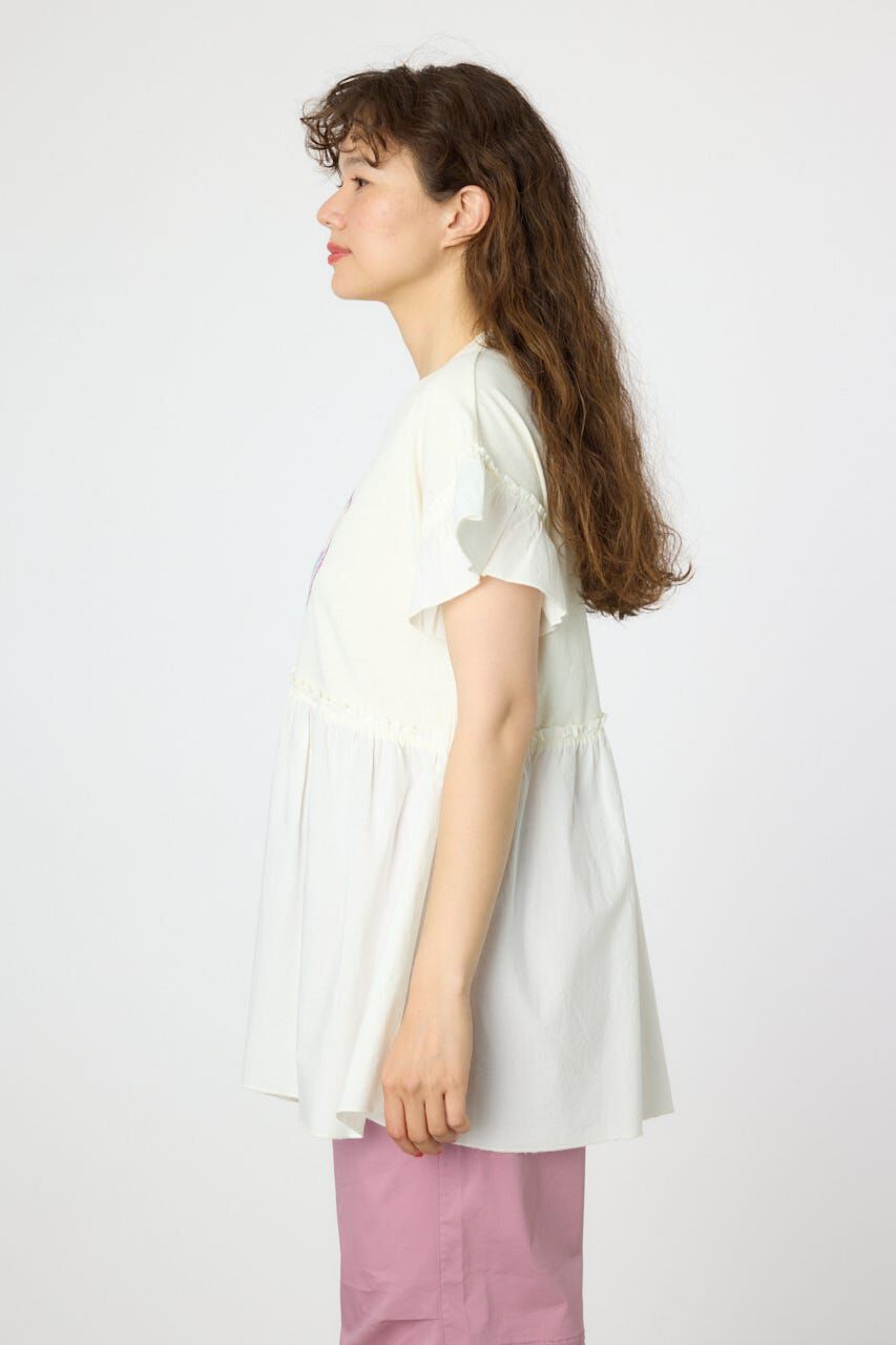 RODEO CROWNS「オーバルプリントドッキングフリルチュニック」|タンクトップ|