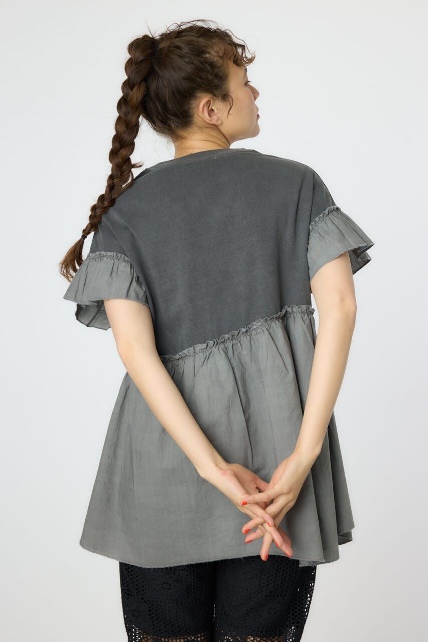 RODEO CROWNS「オーバルプリントドッキングフリルチュニック」|タンクトップ|