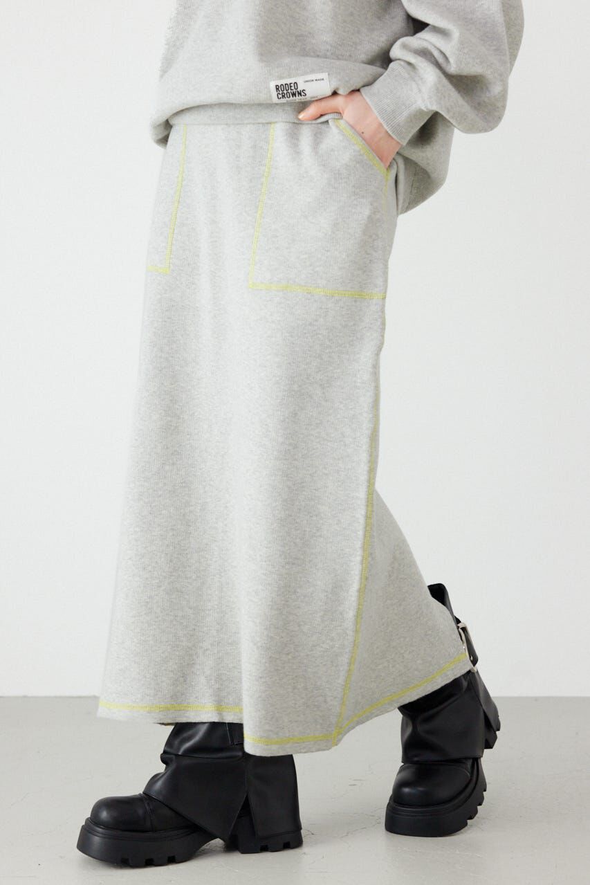 RODEO CROWNS「スウェットライクサイドステッチニットスカート」|スカート|