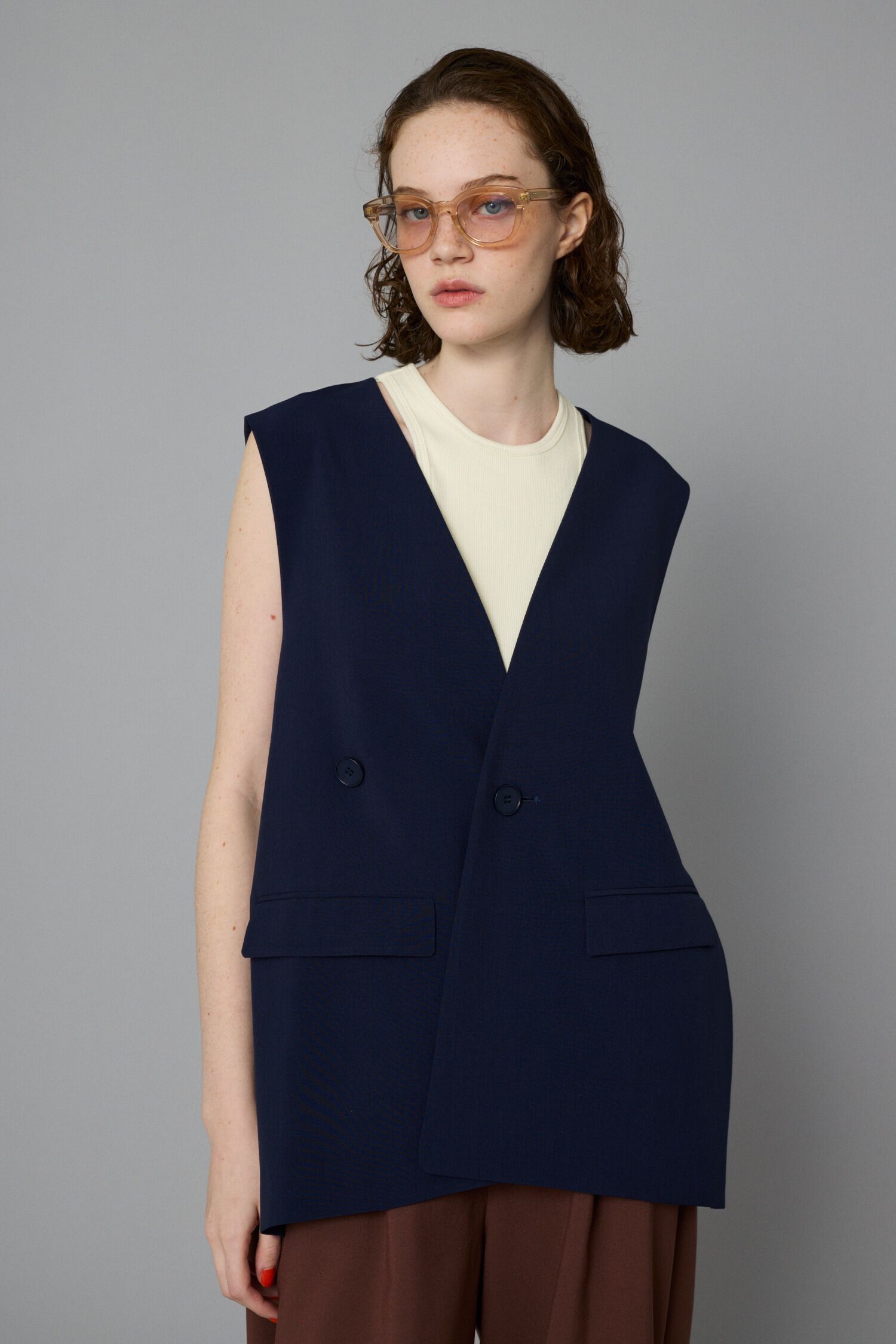 HeRIN.CYE「Many way vest」|シャツ・ブラウス|NVY