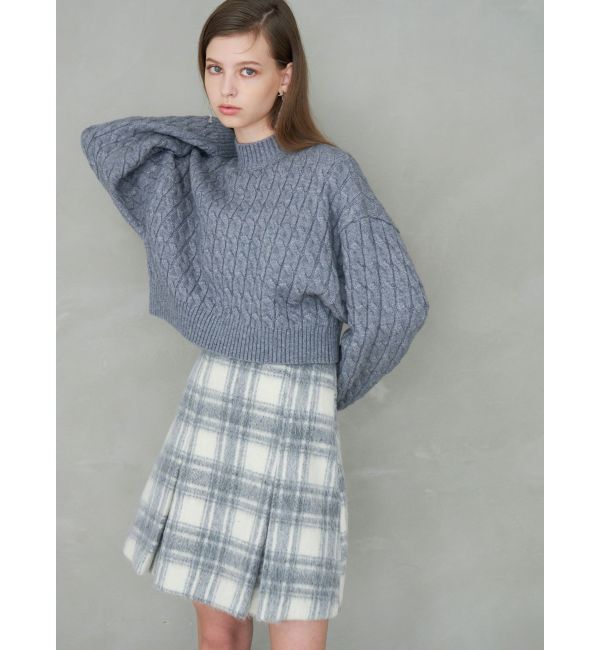 MERCURYDUO「シャギーチェックボックスプリーツミニスカパン」|その他|