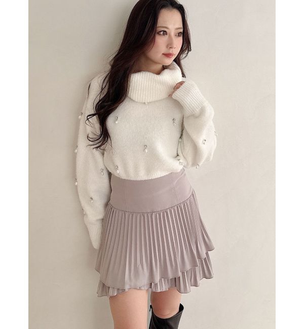 MERCURYDUO「ドロップパールニット」|ニット・セーター|