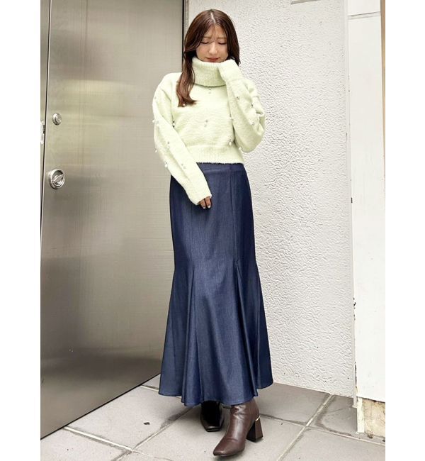 MERCURYDUO「ドロップパールニット」|ニット・セーター|