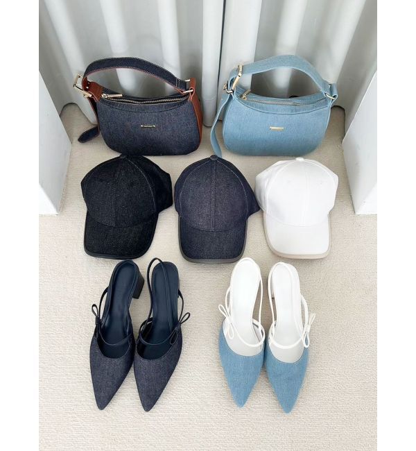 MERCURYDUO「デニムポインテッドミュール」|パンプス|