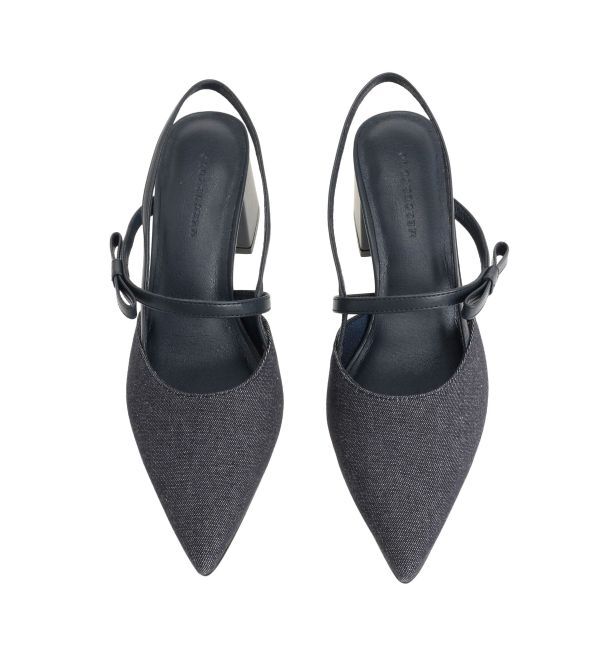 MERCURYDUO「デニムポインテッドミュール」|パンプス|