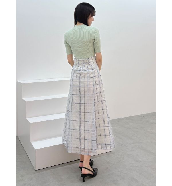 MERCURYDUO「オリジナルチュールチェックフレアスカート」|スカート|