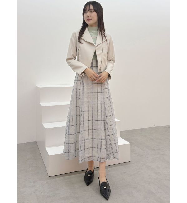 MERCURYDUO「オリジナルチュールチェックフレアスカート」|スカート|
