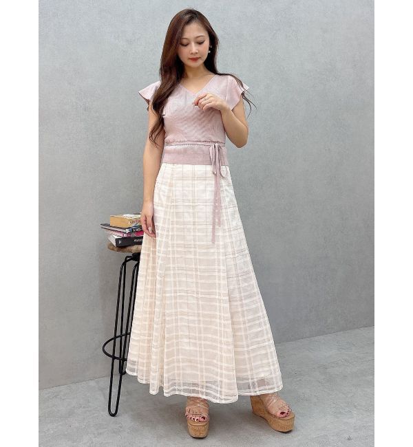MERCURYDUO「オリジナルチュールチェックフレアスカート」|スカート|