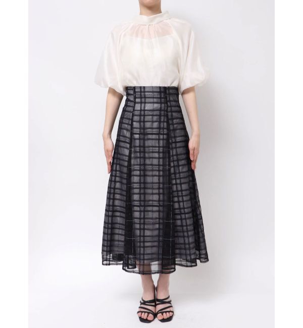 MERCURYDUO「オリジナルチュールチェックフレアスカート」|スカート|
