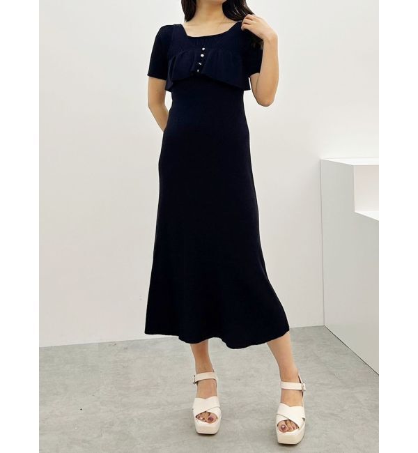 MERCURYDUO「オフショル2WAYペプラムニットワンピース」|ワンピース|