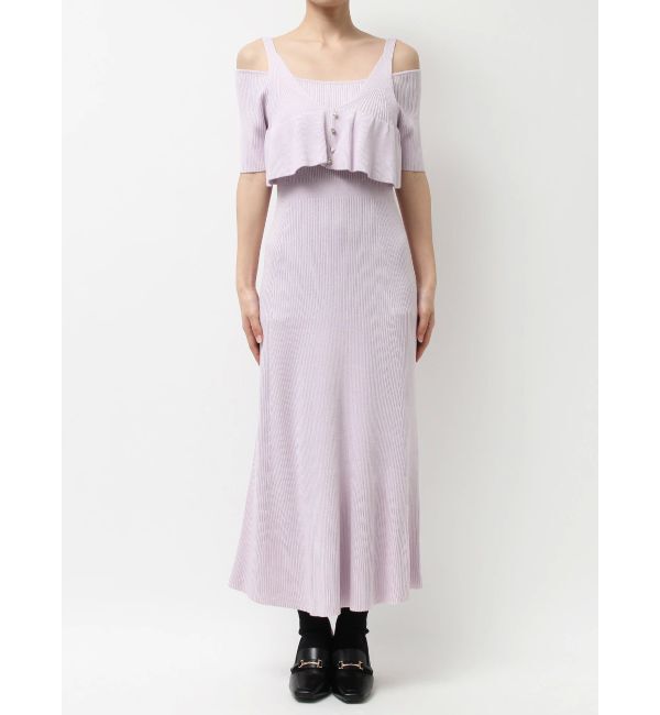 MERCURYDUO「オフショル2WAYペプラムニットワンピース」|ワンピース|