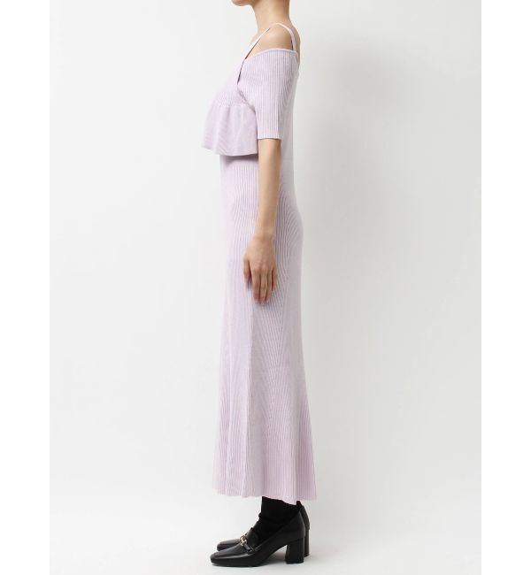 MERCURYDUO「オフショル2WAYペプラムニットワンピース」|ワンピース|