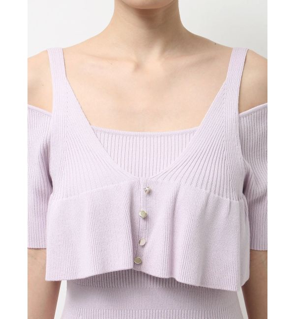 MERCURYDUO「オフショル2WAYペプラムニットワンピース」|ワンピース|