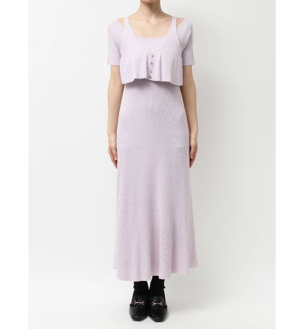 MERCURYDUO「オフショル2WAYペプラムニットワンピース」|ワンピース|