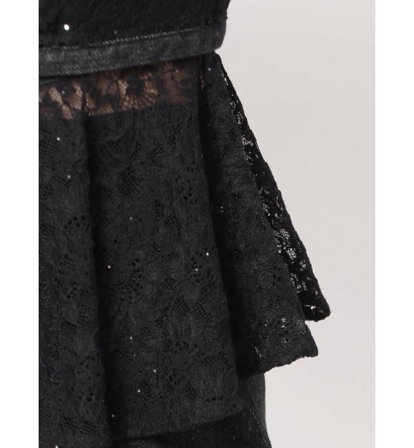 MERCURYDUO「レースレイヤードデニムトップス」|シャツ・ブラウス|