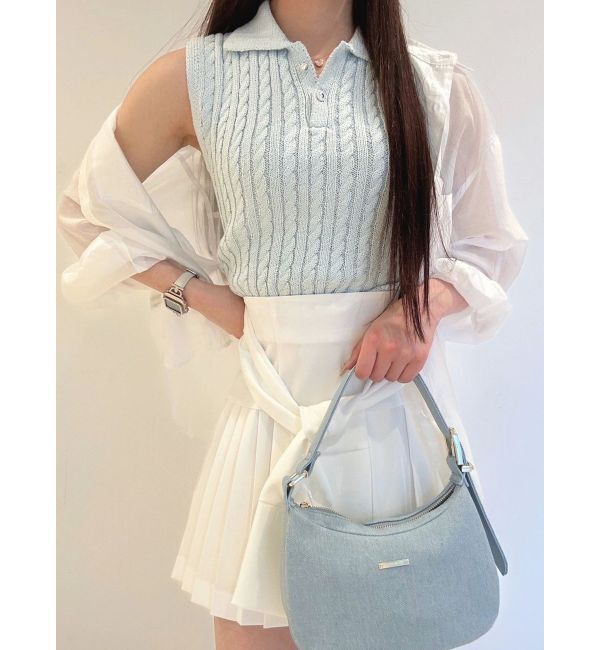 MERCURYDUO「ツイストプリーツミニスカパン」|スカート|