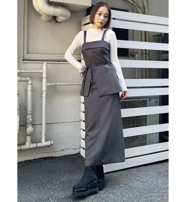 MURUA「パウダーツイルナロースカート」|スカート|