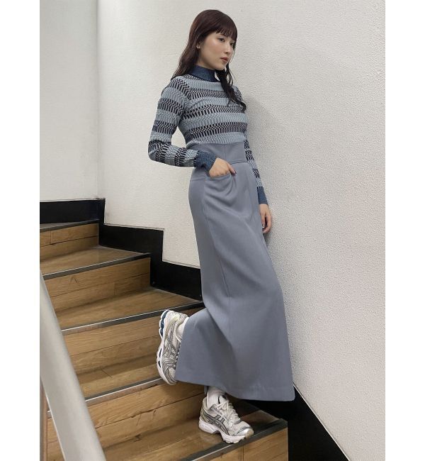 MURUA「パウダーツイルナロースカート」|スカート|