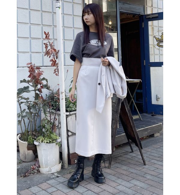 MURUA「パウダーツイルナロースカート」|スカート|