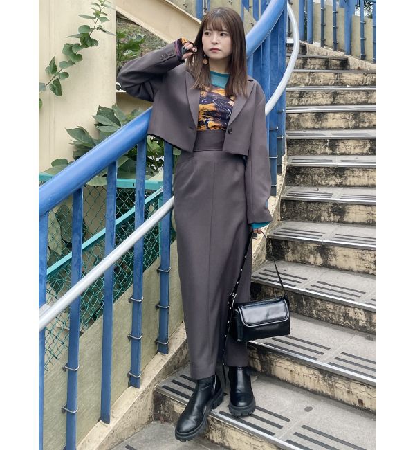 MURUA「パウダーツイルナロースカート」|スカート|