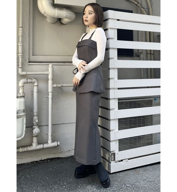 MURUA「パウダーツイルナロースカート」|スカート|