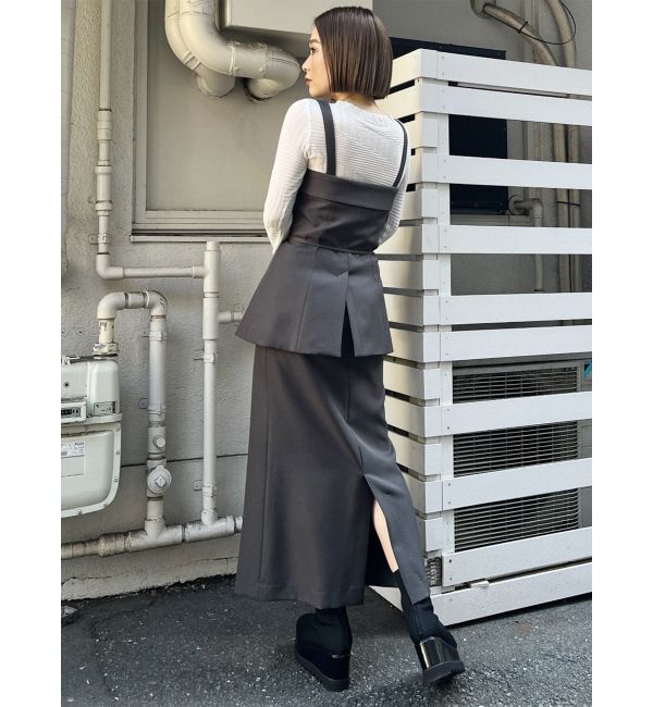 MURUA「パウダーツイルナロースカート」|スカート|