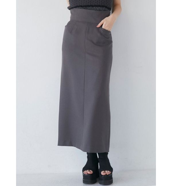 MURUA「パウダーツイルナロースカート」|スカート|ダークグレー