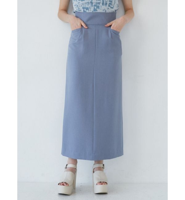 MURUA「パウダーツイルナロースカート」|スカート|ブルー