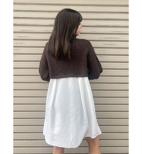 MURUA「スタンドネックニットドッキングワンピース」|ワンピース|