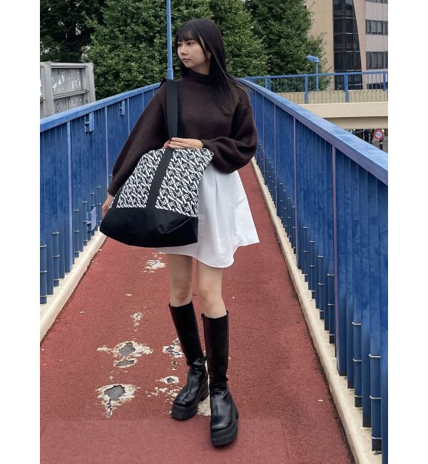 MURUA「スタンドネックニットドッキングワンピース」|ワンピース|