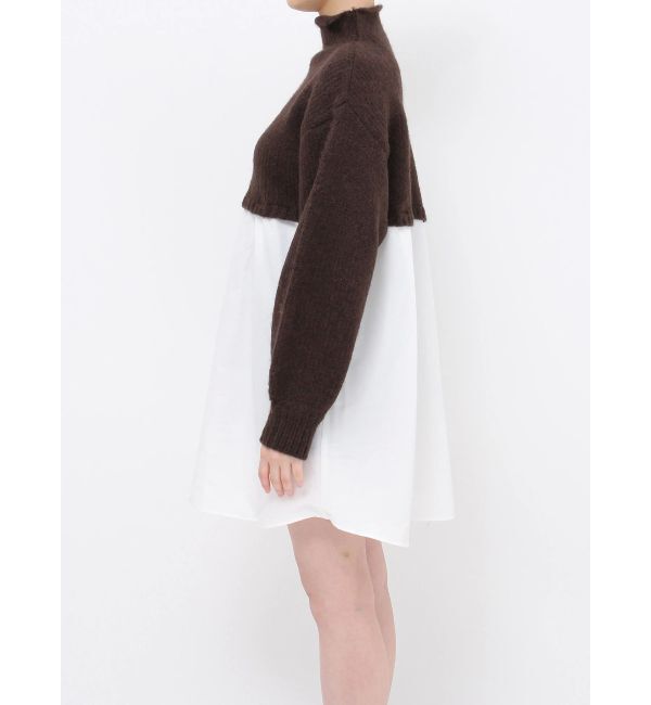 MURUA「スタンドネックニットドッキングワンピース」|ワンピース|