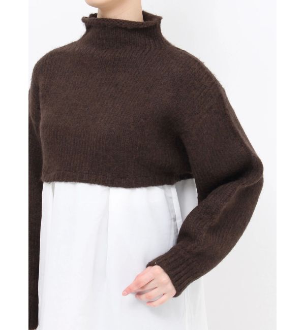 MURUA「スタンドネックニットドッキングワンピース」|ワンピース|