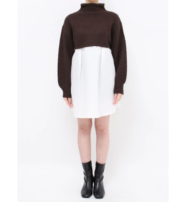 MURUA「スタンドネックニットドッキングワンピース」|ワンピース|