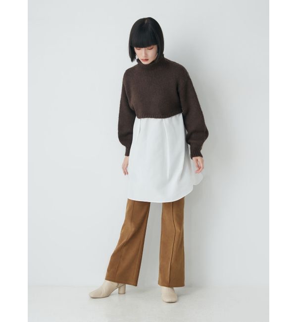 MURUA「スタンドネックニットドッキングワンピース」|ワンピース|