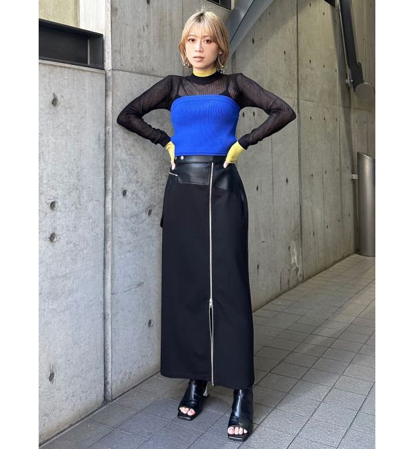 MURUA「スリットナローレザースカート」|スカート|