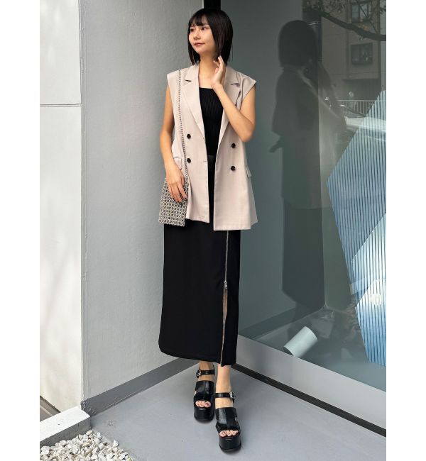 MURUA「スリットナローレザースカート」|スカート|