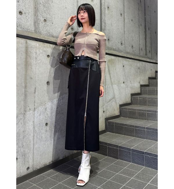 MURUA「スリットナローレザースカート」|スカート|