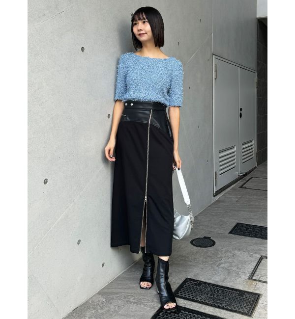 MURUA「スリットナローレザースカート」|スカート|
