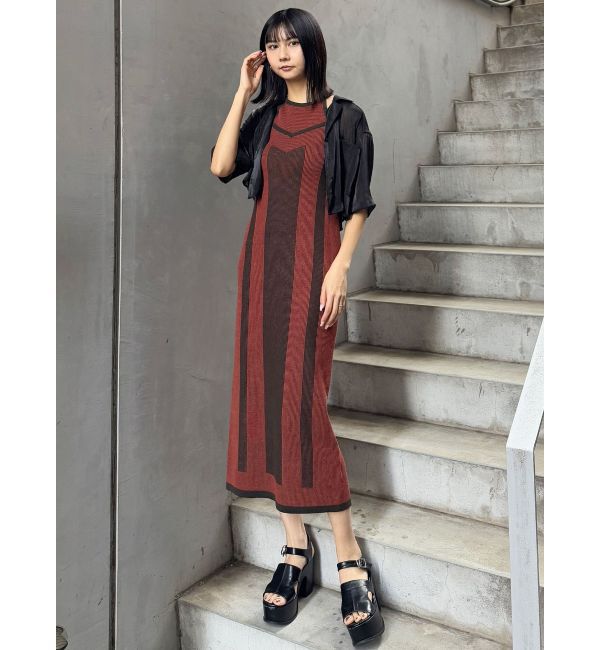 MURUA「レイヤードライクニットキャミワンピース」|ワンピース|