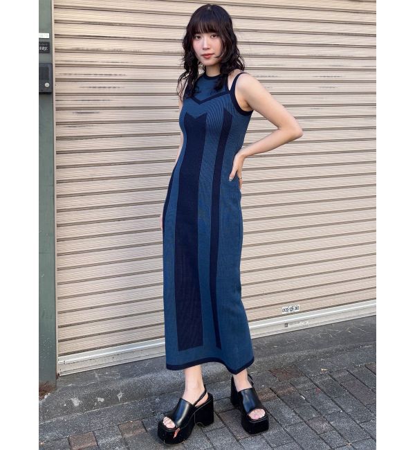 MURUA「レイヤードライクニットキャミワンピース」|ワンピース|