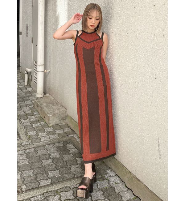 MURUA「レイヤードライクニットキャミワンピース」|ワンピース|