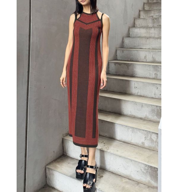 MURUA「レイヤードライクニットキャミワンピース」|ワンピース|オレンジ