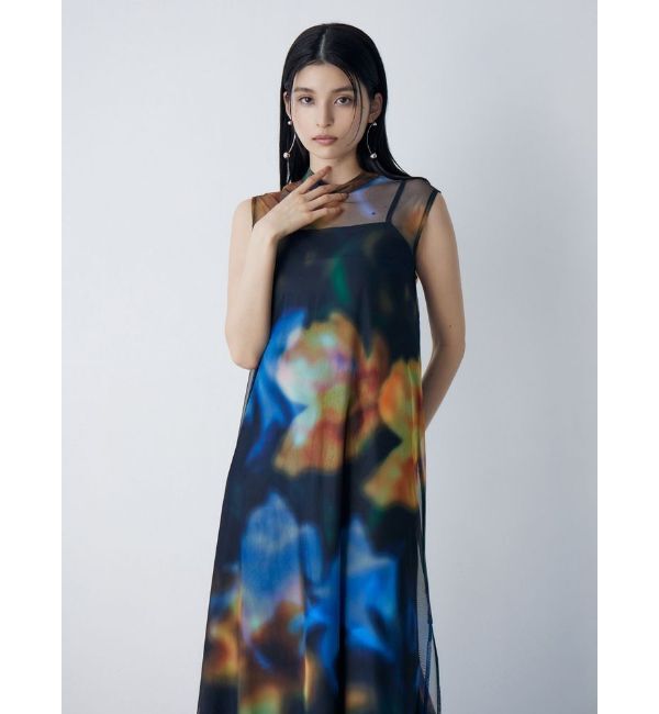 MURUA「【追加生産分】シェイドフラワーレイヤードワンピース」|ワンピース|