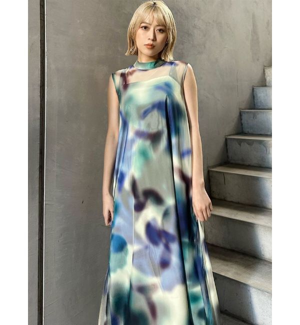 MURUA「【追加生産分】シェイドフラワーレイヤードワンピース」|ワンピース|