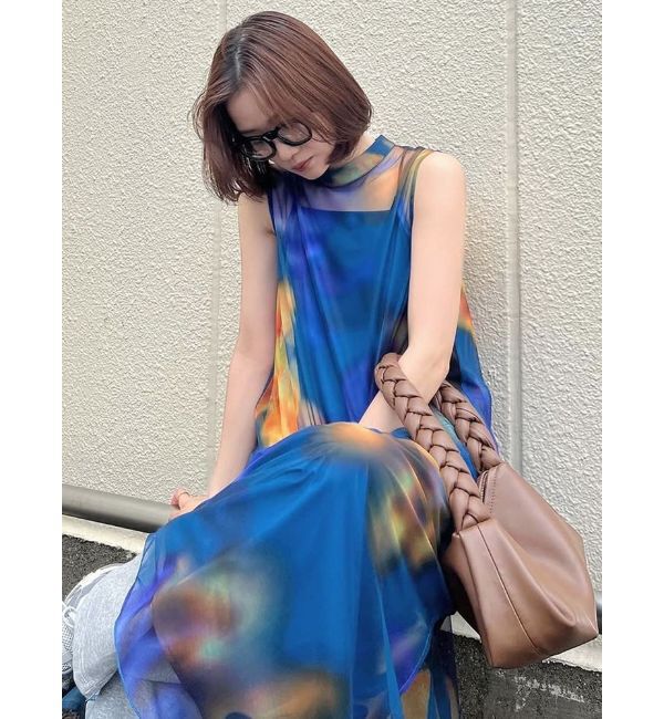 MURUA「【追加生産分】シェイドフラワーレイヤードワンピース」|ワンピース|